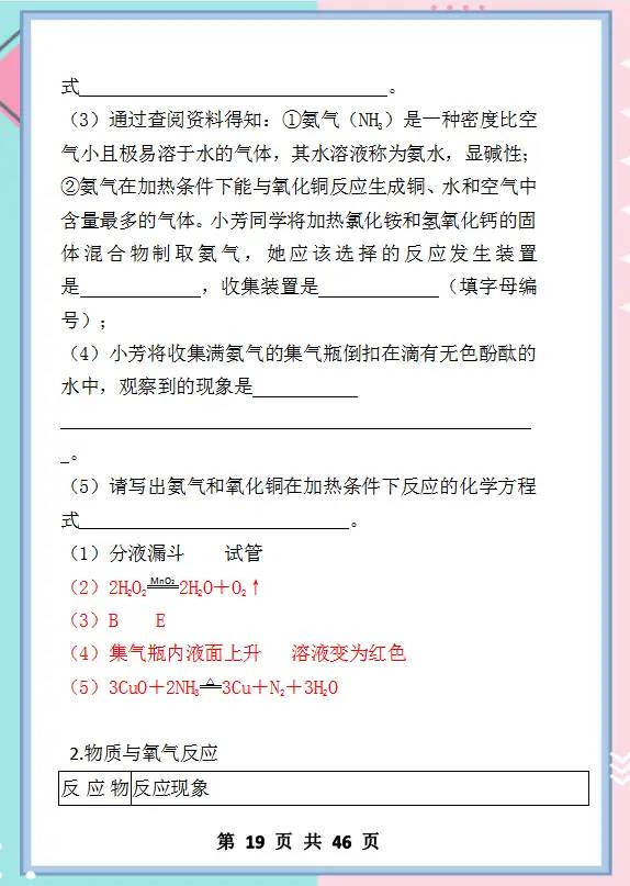 初中化学：必考实验 80个现象汇总，让孩子掌握吃透，考试稳上98