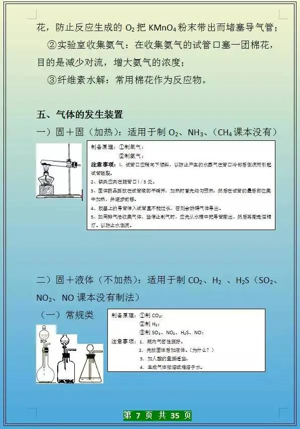 初中化学实验操作步骤 专题训练，细致全面