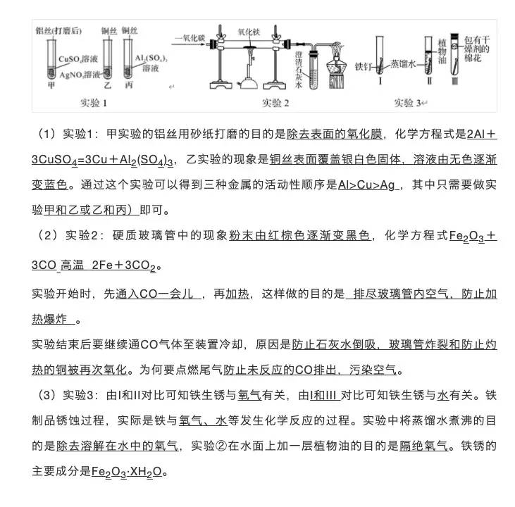 初中化学：15个重点实验，可以看看哦