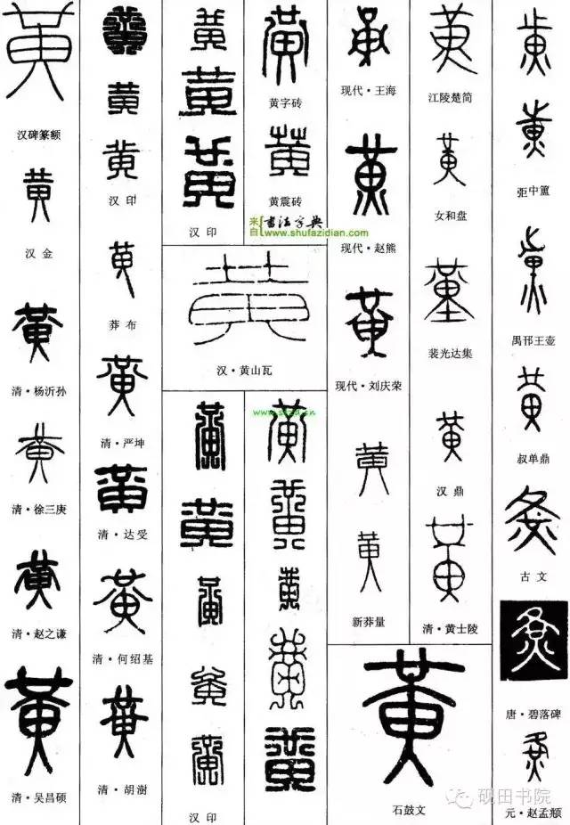 「每日一字」 黄（750）