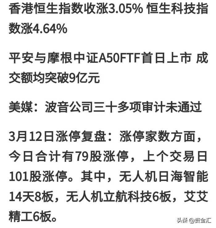 3月12日晚间，11家公司发布重大利好消息，明天能继续大涨吗